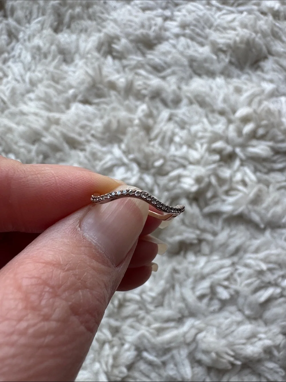 Sterling Plated Wave Ring